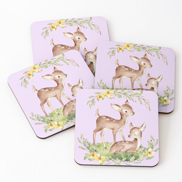 Item preview, Two deer Fawns and flowers designed and sold by LGMmugsdesign.