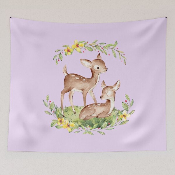 Item preview, Two deer Fawns and flowers designed and sold by LGMmugsdesign.