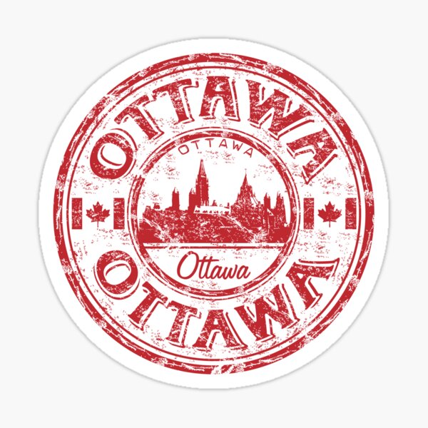 Ottawa, Canada Travel destination. Sticker