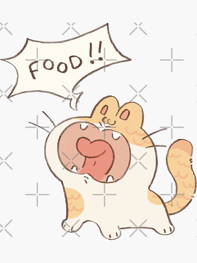 cat-crying-for-food-sticker-for-sale-by-remugade-redbubble