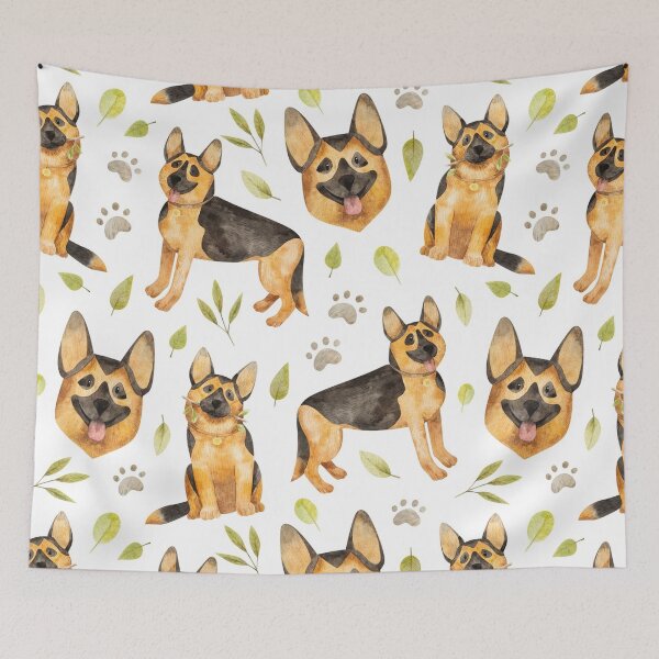 Item preview, German Sheppard Dog Doggie Puppy Pet Pattern designed and sold by Spaceshipsells.