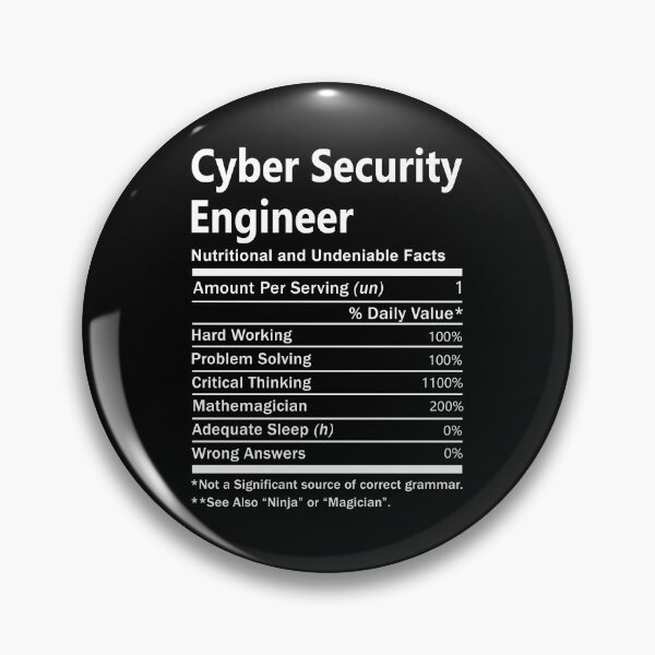 Item preview, Cyber Security Engineer  T Shirt - Nutrition Factors Job Gift Item Tee designed and sold by wardorion9.
