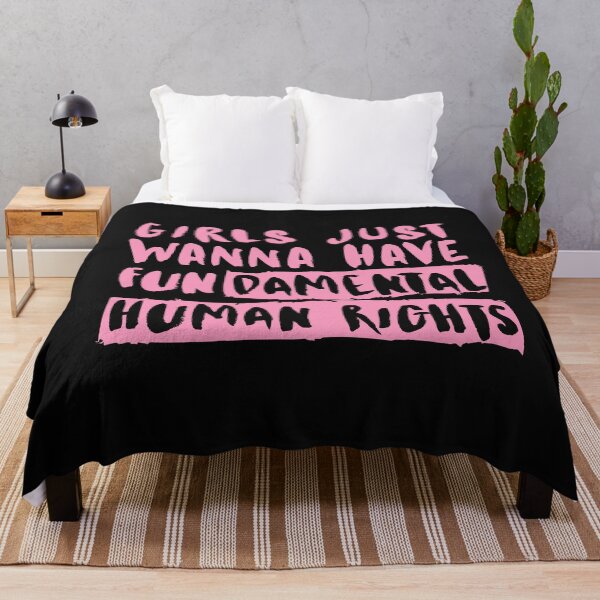Item preview, Girls Just Wanna Have Fundamental Human Rights Typography designed and sold by garniturex.