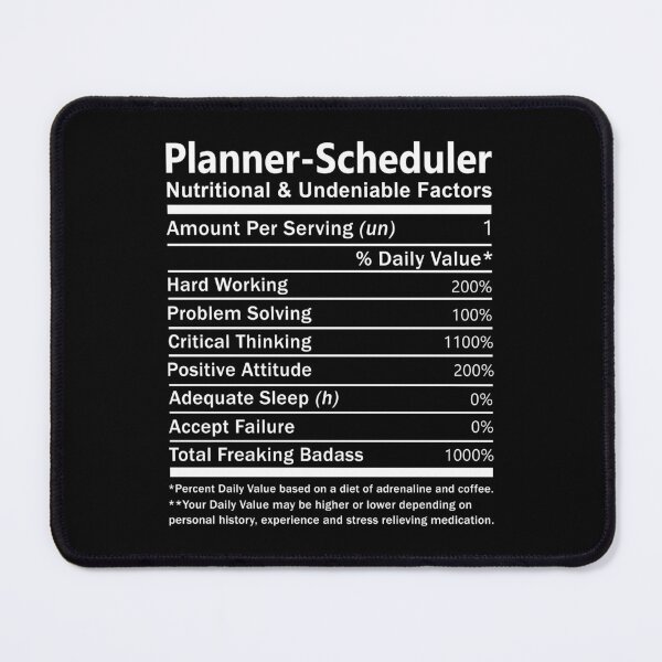 Item preview, Planner-Scheduler  T Shirt - Nutritional Daily Factors Job Gift Item Tee designed and sold by gabridunc4.