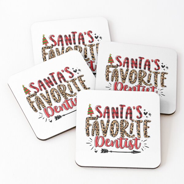 Item preview, Red Buffalo Plaid Leopard Santa's Favorite Dentist Christmas designed and sold by NevaehRey.