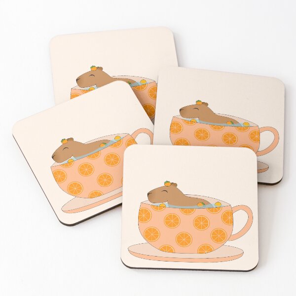 Item preview, Happy Capybara in Yuzu Bath Tea designed and sold by chrispy doodles.