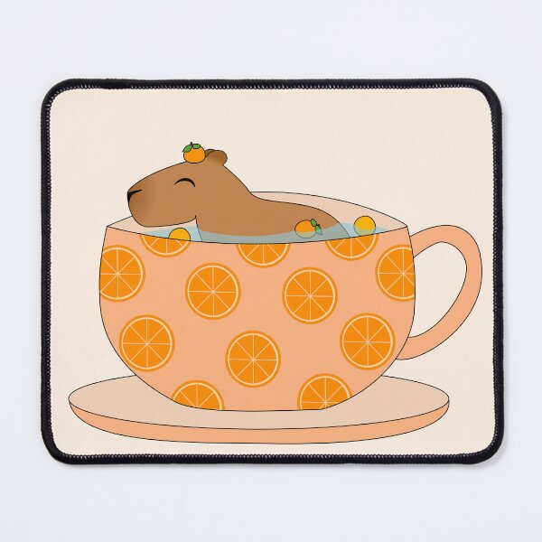 Item preview, Happy Capybara in Yuzu Bath Tea designed and sold by chrispy doodles.