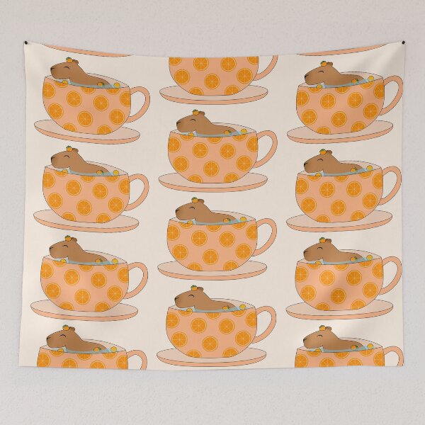 Item preview, Happy Capybara in Yuzu Bath Tea designed and sold by chrispy doodles.