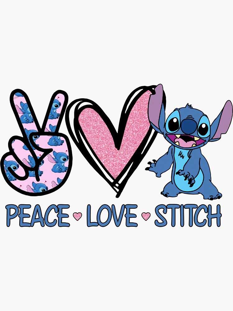 Peace Love Stitch | Sticker