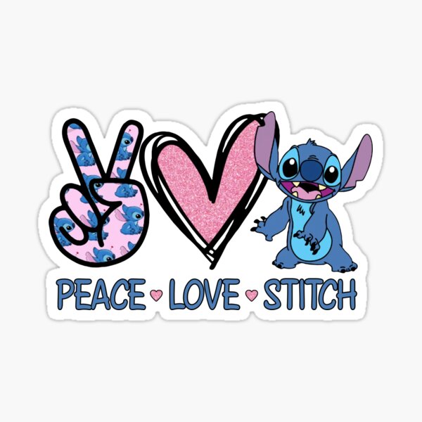 Peace Love Stitch SVG Digital File, Stitch Svg, Leopards Heart Svg