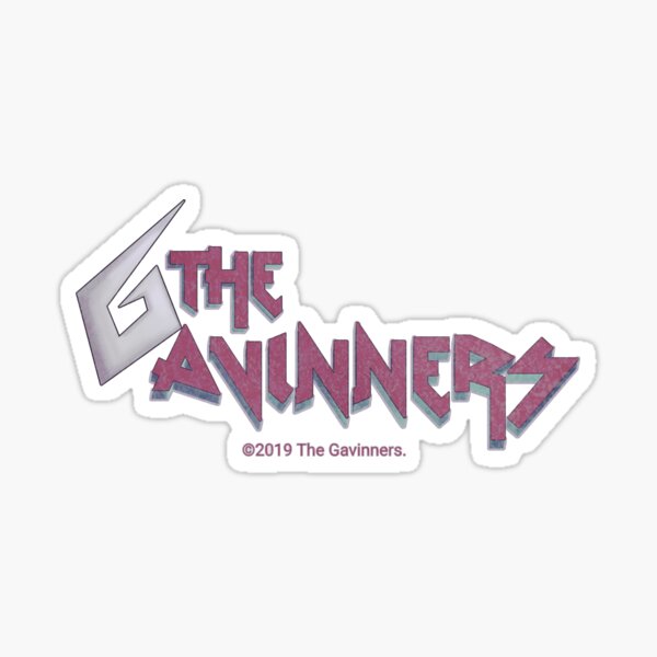 Copy of The Gavinners Logo White Sticker