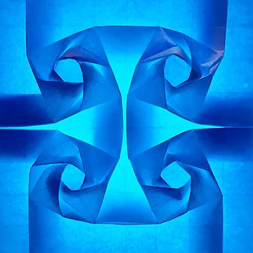 Artwork thumbnail, Origami pattern “Roses tessellation” by Meo Design