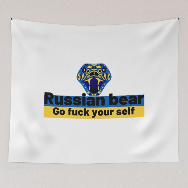 Item preview, Russian bear, go fuck your self, Ukrainian Flag, Russian and Ukrainian  designed and sold by marwan elsaeed.