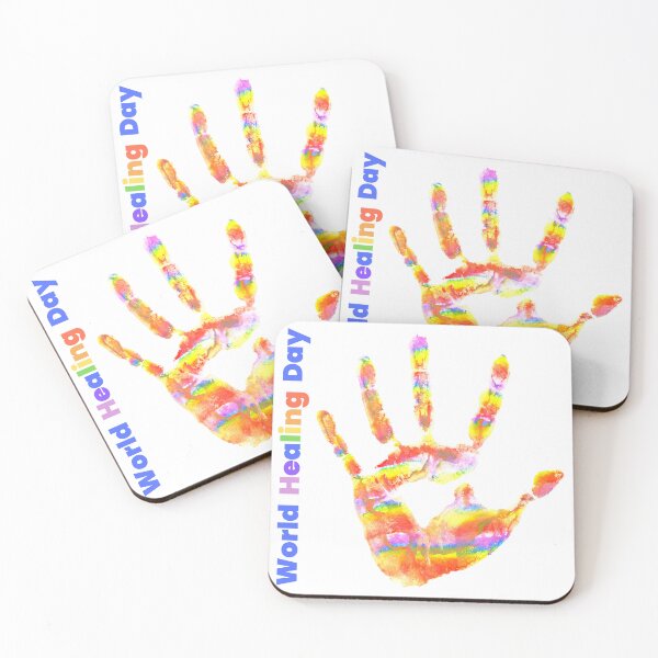 Item preview, Colourful Colorful Rainbow Handprints World Healing Day designed and sold by H3designs.