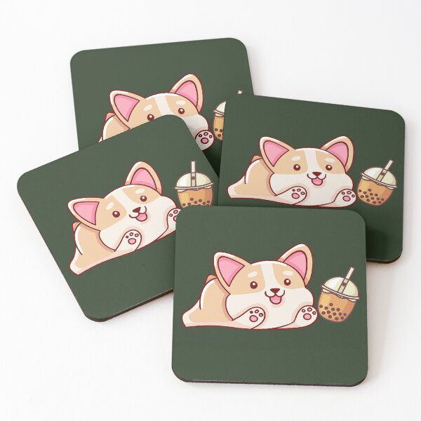Item preview, corgi and bubble tea love designed and sold by vietmix.