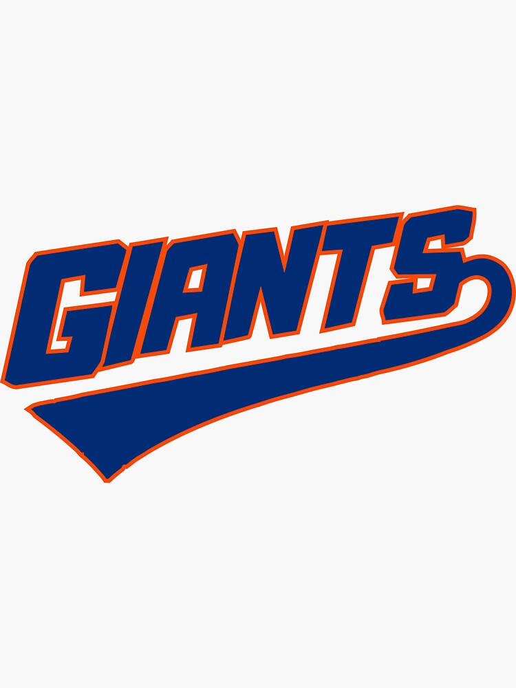 NY Retro Football - Blue - Ny Giants - Sticker