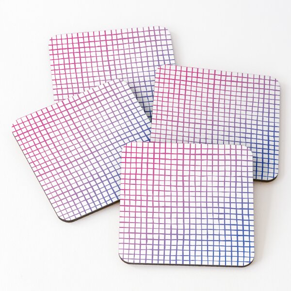 Artikelvorschau, Pink Purple Blue Sketchy Grid Gradient - Bisexuelle Farben - Bi-Flagge entworfen und verkauft von SayWhatYouFeel.