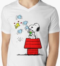 Snoopy and Woodstock Men's V-Neck T-Shirt