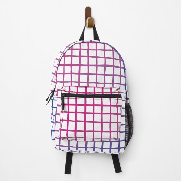 Item preview, Pink Purple Blue Sketchy Grid Gradient - Bisexual Colors - Bi Flag designed and sold by SayWhatYouFeel.