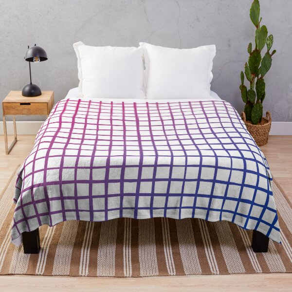 Artikelvorschau, Pink Purple Blue Sketchy Grid Gradient - Bisexuelle Farben - Bi-Flagge entworfen und verkauft von SayWhatYouFeel.