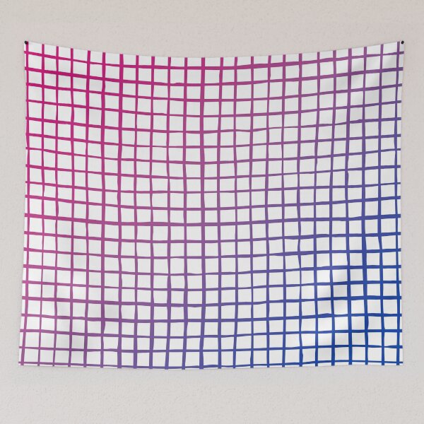 Item preview, Pink Purple Blue Sketchy Grid Gradient - Bisexual Colors - Bi Flag designed and sold by SayWhatYouFeel.