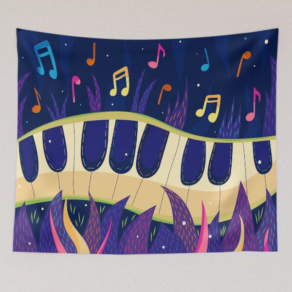 Item preview, Piano in colorful bushes designed and sold by chanchan79.