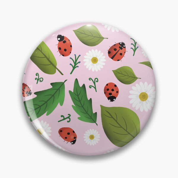 Item preview, Garden Ladybug Pattern Art (pink) designed and sold by jvcoart.