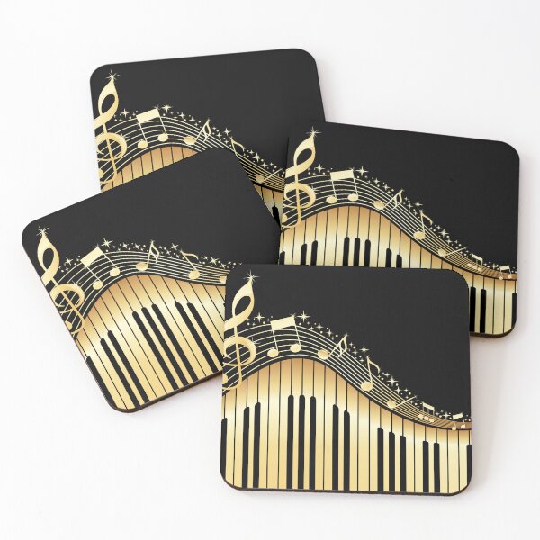 Item preview, Piano Music notes wallpaper gold designed and sold by chanchan79.