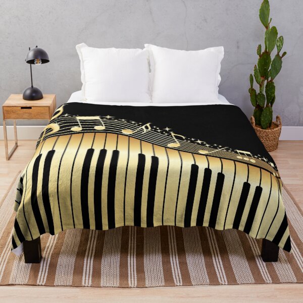 Item preview, Piano Music notes wallpaper gold designed and sold by chanchan79.