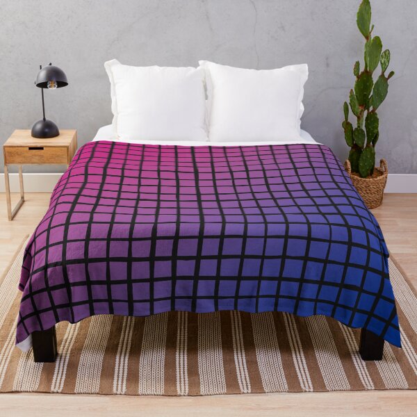 Item preview, Pink Purple Blue Gradient - Black Sketched Grid - Bisexual Colors - Bi Flag designed and sold by SayWhatYouFeel.