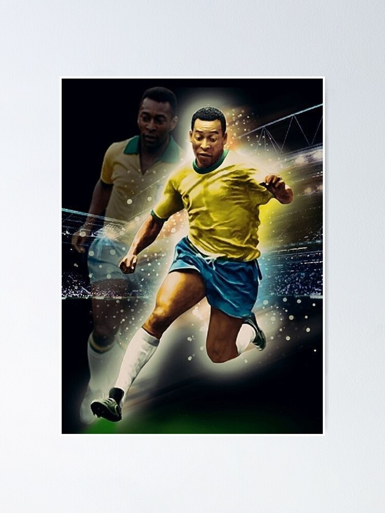 Pele Poster The King of Football Brazilian Legend Star Bicycle