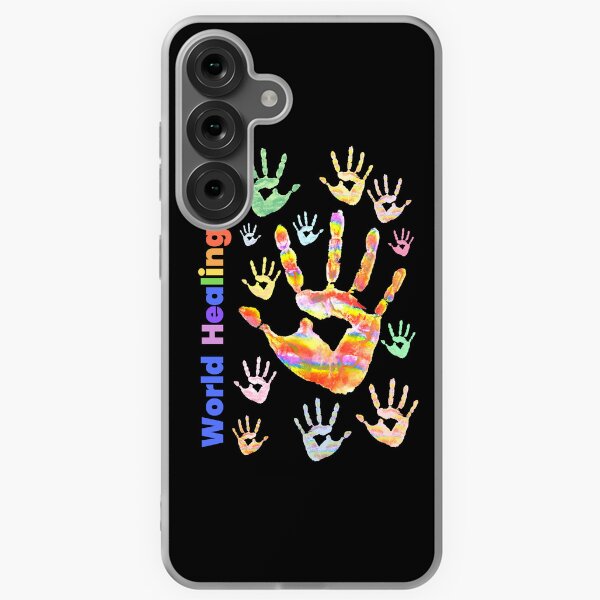 Item preview, Colourful Colorful Rainbow Handprints World Healing Day designed and sold by H3designs.