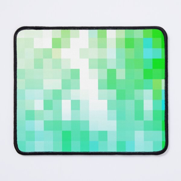 Item preview, geometric pixel square pattern abstract background in green blue designed and sold by Mrvell.
