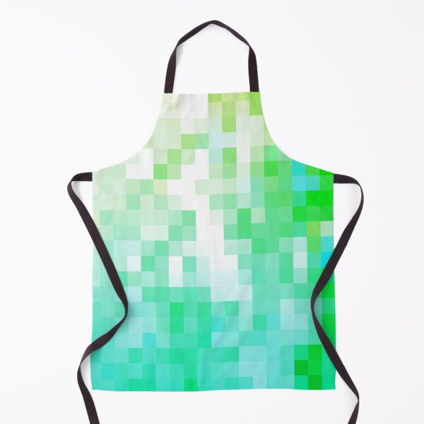 Item preview, geometric pixel square pattern abstract background in green blue designed and sold by Mrvell.
