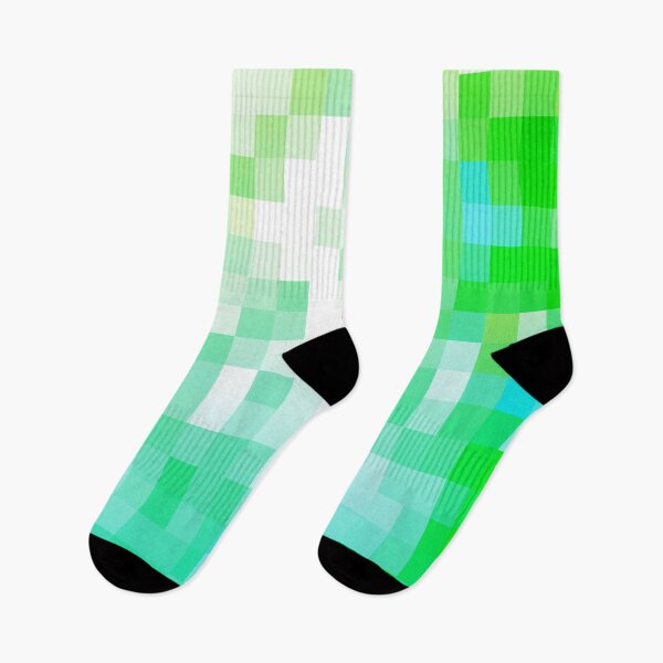 Item preview, geometric pixel square pattern abstract background in green blue designed and sold by Mrvell.