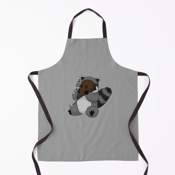 Item preview, Raccoon wearing a plague mask "I know what i'm doing' designed and sold by DoesArtAndStuff.