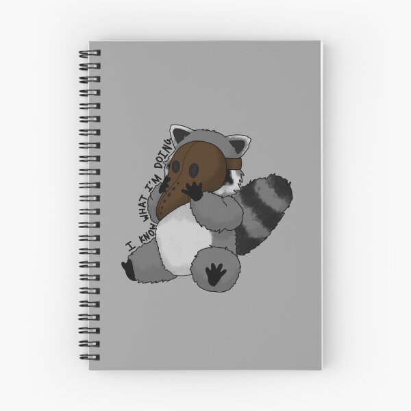 Item preview, Raccoon wearing a plague mask "I know what i'm doing' designed and sold by DoesArtAndStuff.