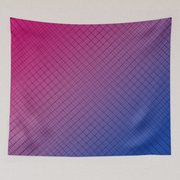 Item preview, Dark Pink Purple Blue Grid Gradient - Bisexual Colors - Bi Flag designed and sold by SayWhatYouFeel.