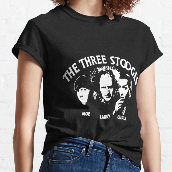 THREE STOOGES MO LARRY CURLY KNUCKLEHEADS MARINA Deep Three Fishing (LG) T- Shirt