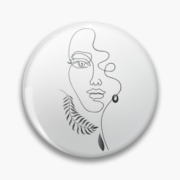 Item preview, Line art woman face  designed and sold by ZafranOnline.