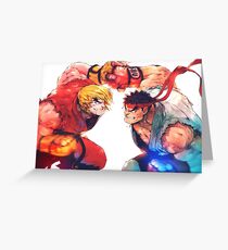 Ryu VS Ken Greeting Card