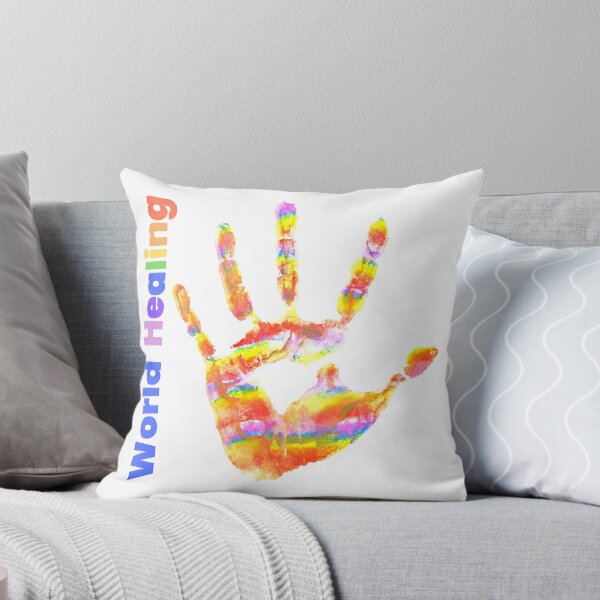 Item preview, Colourful Colorful Rainbow Handprints World Healing designed and sold by H3designs.