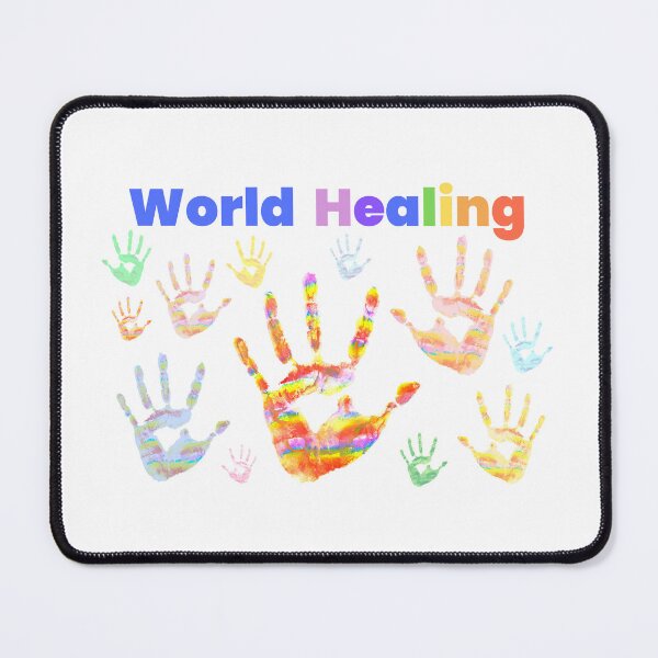 Item preview, Colourful Colorful Rainbow Handprints World Healing designed and sold by H3designs.