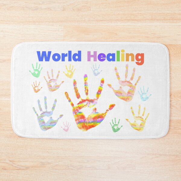 Item preview, Colourful Colorful Rainbow Handprints World Healing designed and sold by H3designs.
