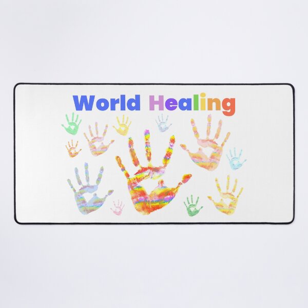 Item preview, Colourful Colorful Rainbow Handprints World Healing designed and sold by H3designs.