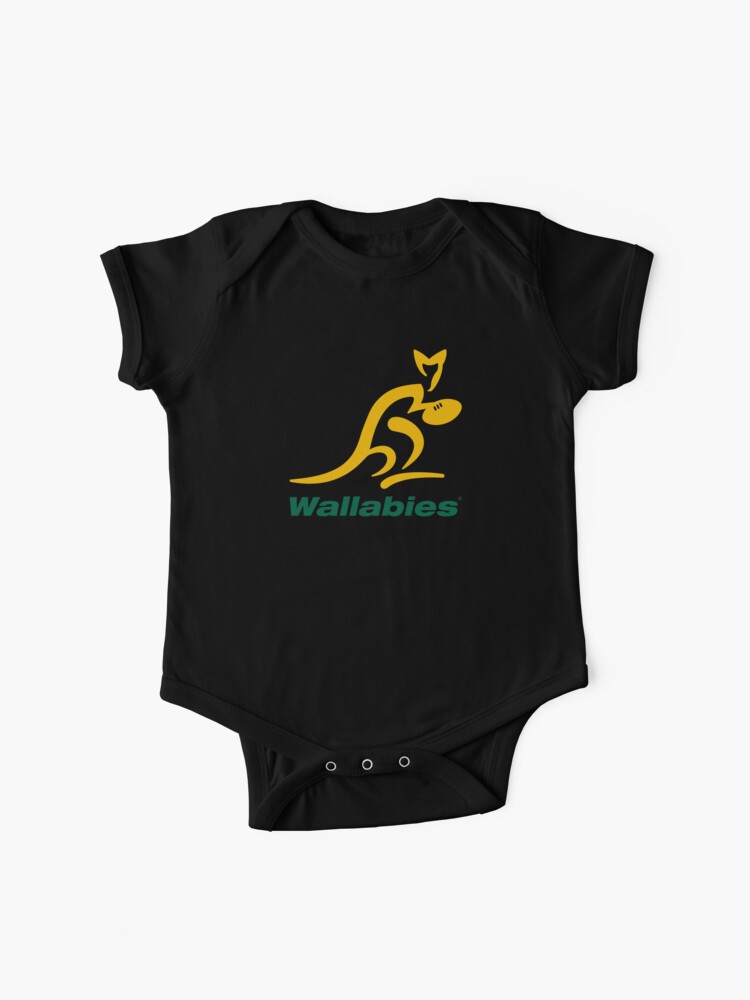 Thumbnail 1 of 2, Baby One-Piece, Australia Rugby Wallabies Yellow Wallaby designed and sold by elhefe.