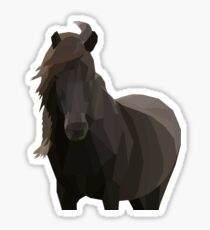 Low Poly Islandpferd Sticker