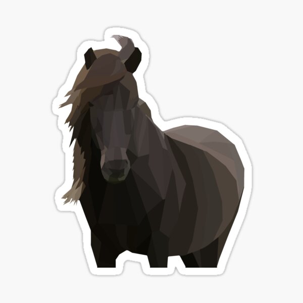 Low Poly Icelandic Horse Sticker