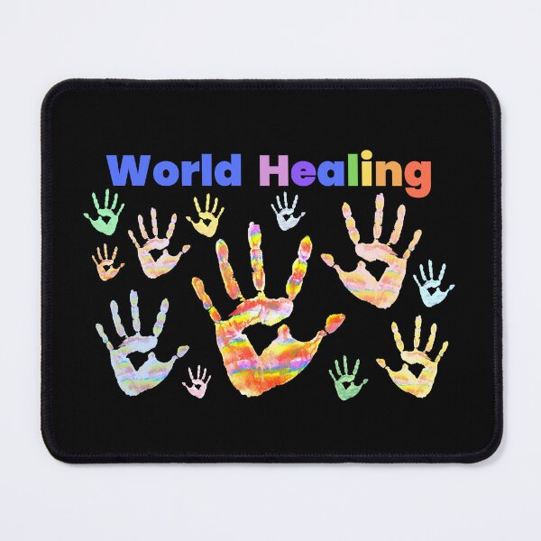 Item preview, Colourful Colorful Rainbow Handprints World Healing designed and sold by H3designs.