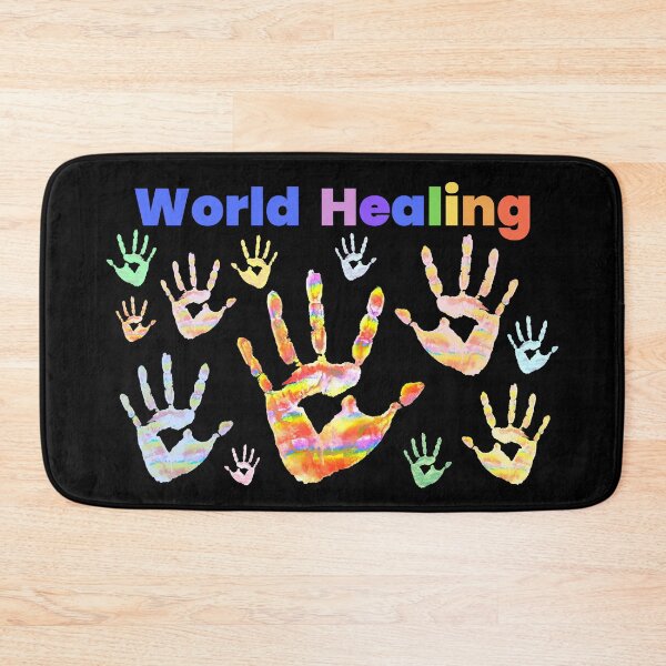 Item preview, Colourful Colorful Rainbow Handprints World Healing designed and sold by H3designs.
